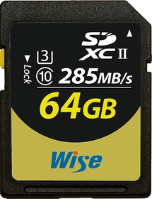 Wise Advanced PRO SD2 R285/W250 64GB, UHS-II U3, Class 10