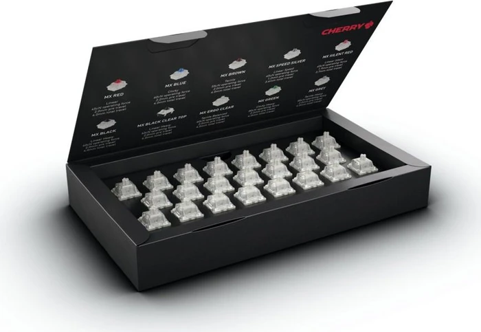 Cherry MX RGB ERGO CLEAR Switch Kit, MX RGB ERGO CLEAR 50Mio Switch Set, MX2A, 23er-Pack