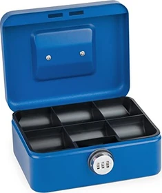 SAX Box M Geldkassette, blau, mechanische Zahlenkombination