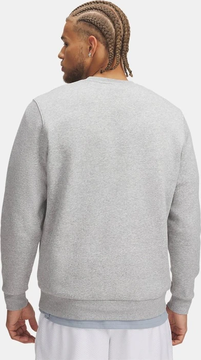Under Armour Icon Fleece Crew Sweatshirt mod gray light heather/white (Herren)