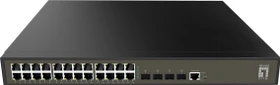 LevelOne GEL Kilby Rackmount Gigabit Managed Switch, 24x RJ-45, 4x SFP (GEL-2871 / 55246503101)