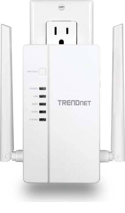 TRENDnet Powerline AV2 1200 Wireless Starter Kit, Powerline/WLAN-Access Point und Powerline-Adapter Set, 2er-Bundle