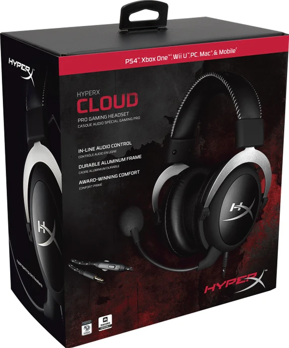 HP HyperX Cloud silber