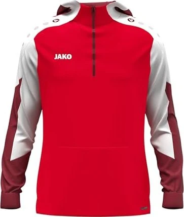 Jako Zip Dynamic Hoodie red/white/dark red