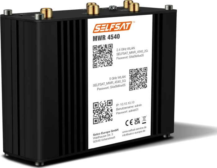 SelfSat MWR 4540, inkl. PANORAMA Antenne, Antenne schwarz, LTE