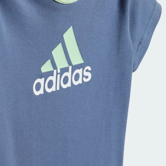 adidas Essentials Big Logo Body und Beanie Geschenk Set preloved ink/green spark (Junior)