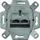 Busch-Jaeger Anschlussdosen-Einsatz UAE Cat 6a RJ45 8(8)-Stecker Ausführung: geneigt 2-fach silber (2CKA000230A0411)