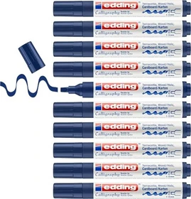 edding 1455 Kalligrafiestift stahlblau, 10er-Pack