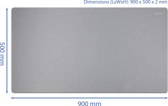 DeLOCK Mauspad, 900x500mm, grau