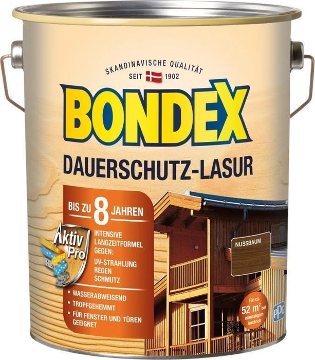Bondex Dauerschutz-Lasur Holzschutzmittel, 4l