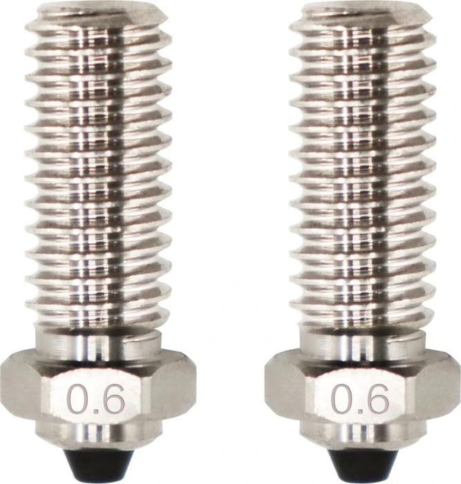 QIDI Druckdüse Bimetal für X-Smart 3/X-Plus 3/X-Max 3/Q1-Pro 2er-Set, 0.6mm, 2er-Pack