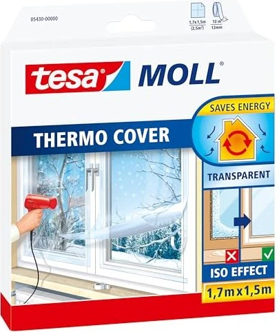 tesa tesamoll Thermo Cover Fensterisolierfolie 1.7x1.5m transparent