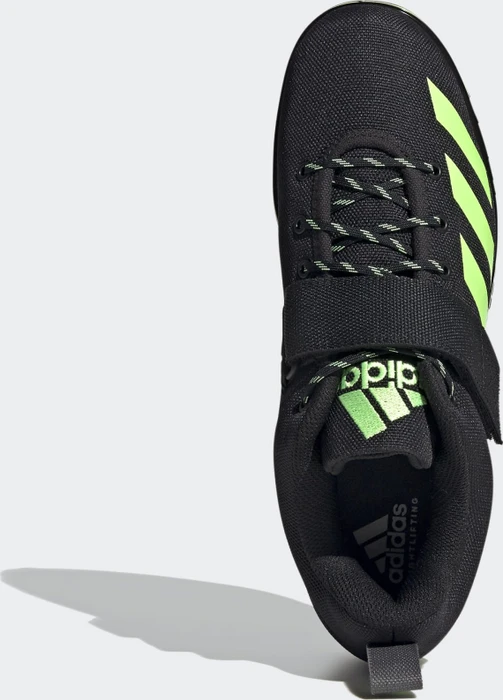 adidas Powerlift 4 core black/signal green/grey six (Herren)