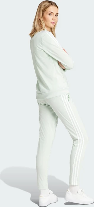 adidas Essentials 3-Streifen Trainingsanzug linen green/white (Damen)