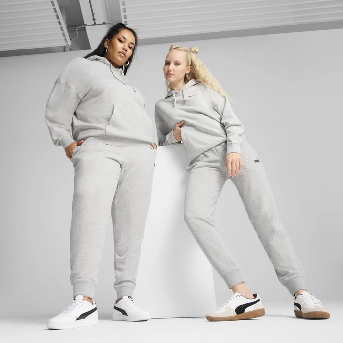 Puma ESS Small No. 1 Logo Trainingshose lang light grey heather (Damen)