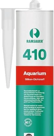 Ramsauer 410 Aquarium Profi Silikondichtstoff für Aquarien und Ganzglaskonstruktionen, transparent, 310ml