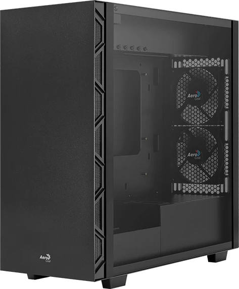 AeroCool Flo, schwarz, Glasfenster