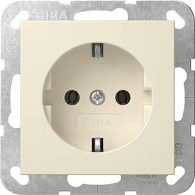 Gira System 55 SCHUKO-Steckdose 16A 250V, cremeweiß glänzend