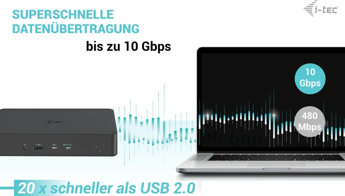 i-tec Thunderbolt 3 Professional Dual 4K Display Docking Station Generation 2, Thunderbolt 3 [Buchse]