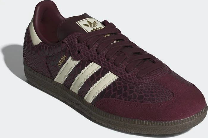 adidas Samba OG maroon/cream white/gold metallic
