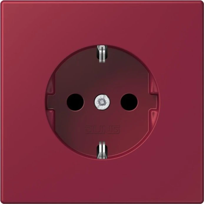 Jung SCHUKO-Steckdose, 16 A 250 V ~, Schraubklemmen, Duroplast lackiert, Serie LS, le rubis