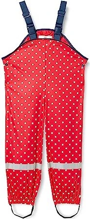 Playshoes Punkte Träger Matschhose lang rot (Junior)
