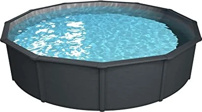 Steinbach Nuovo de Luxe II Stahlwandpool Set rund 550x120cm grau