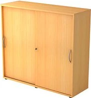 Hammerbacher Schiebetürenschrank 3OH V1753S, Bogengriff Metall, buche, Aktenschrank