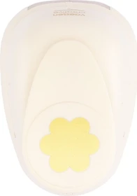 Vaessen Creative Hebel-Motivstanzer Maxi, Blume Clio, gold/weiß, 38x35mm