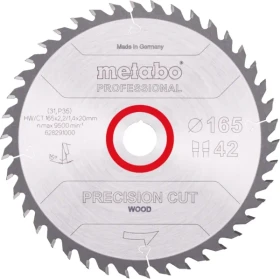 Metabo Precision Cut Wood Professional Kreissägeblatt 42Z, 165x2.2x20mm, 1 Stück