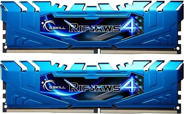 G.Skill RipJaws 4 blau UDIMM 8GB Kit, DDR4-3000, CL15-16-16-35