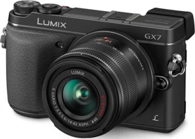 Panasonic Lumix DMC-GX7 schwarz mit Objektiv Lumix G Vario 14-42mm 3.5-5.6 ASPH OIS
