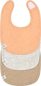 Lässig Neugeborenen Lätzchen aus Baumwolle Apricot Hellgrau Beige, 3 Stück