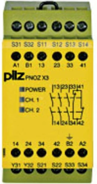 Pilz PNOZ X3 240VAC 24VDC 3n/o 1n/c 1so