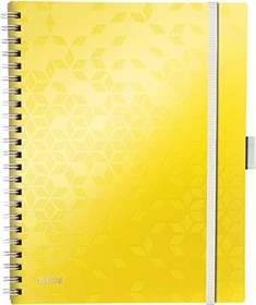 Leitz WOW Be Mobile Collegeblock, A4, liniert, PP-Einband, gelb, 80 Blatt