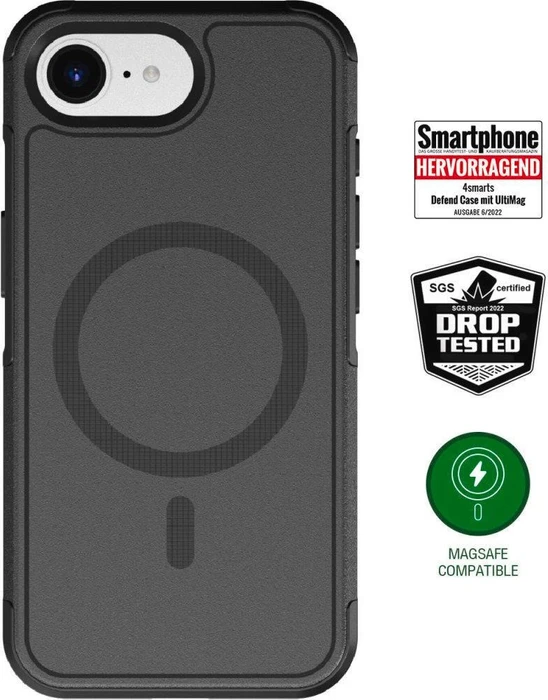 4smarts Defend Case MagSafe für Apple iPhone 16e schwarz