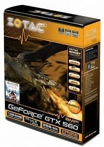 Zotac GeForce GTX 560 AMP!, 1GB GDDR5, 2x DVI, Mini HDMI