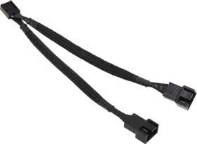 Phobya 4-Pin auf 2x 4-Pin Verteiler, 10cm, schwarz