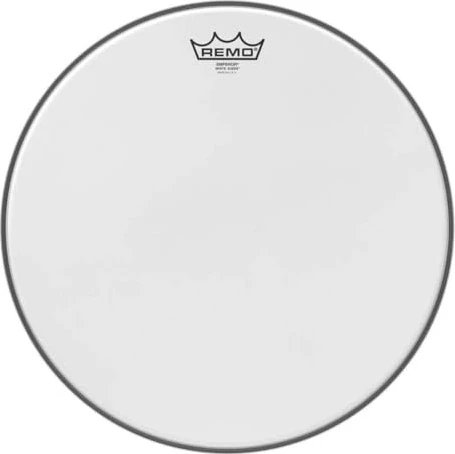 Remo Emperor White Suede 15"