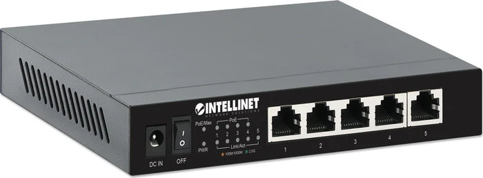 Intellinet Desktop 2.5G Switch, 5x RJ-45, 55W PoE+