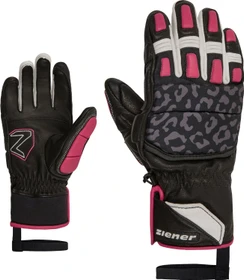 Ziener Lonos-Z HD Skihandschuhe black/pop pink (Junior)