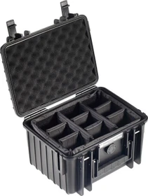 B&W International Outdoor Case Typ 2000 Koffer schwarz mit variabler Facheinteilung