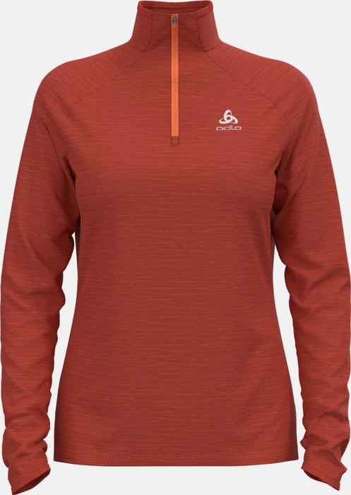 Odlo Run Easy Laufshirt langarm cinnabar melange (Damen)