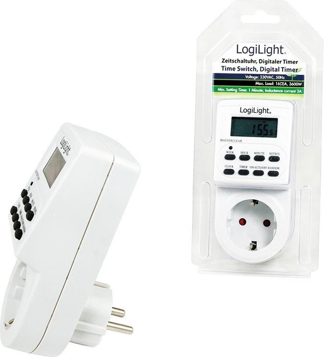 LogiLight digitale Wochenzeitschaltuhr, weiß