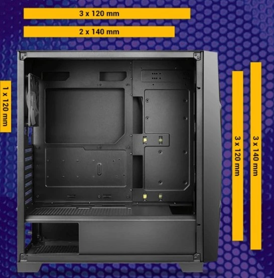 Antec Dark League Dark Fleet DF800, Glasfenster