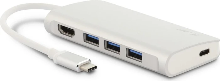 LMP USB-C Video Hub, 5-Port, USB-C 3.0 [Stecker], silber