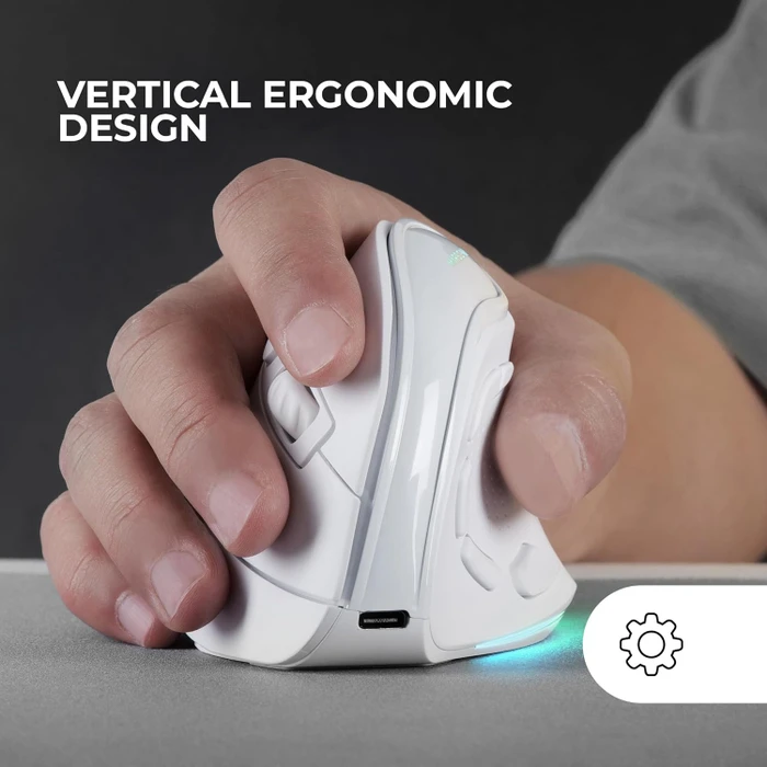 Mars Gaming MM-SK Ergonomic Wireless weiß, USB/Bluetooth
