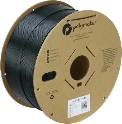 Polymaker PolyLite ABS, schwarz, Spule, 1.75mm, 3.00kg