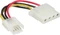 InLine 4-Pin Floppy Stiftsockel Buchse auf 4-Pin Molex Stecksockel Stecker, 3.5" auf 5.25" Adapterkabel, 15cm Vorschaubild