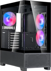 SilverStone Lucid 05, schwarz, Glasfenster